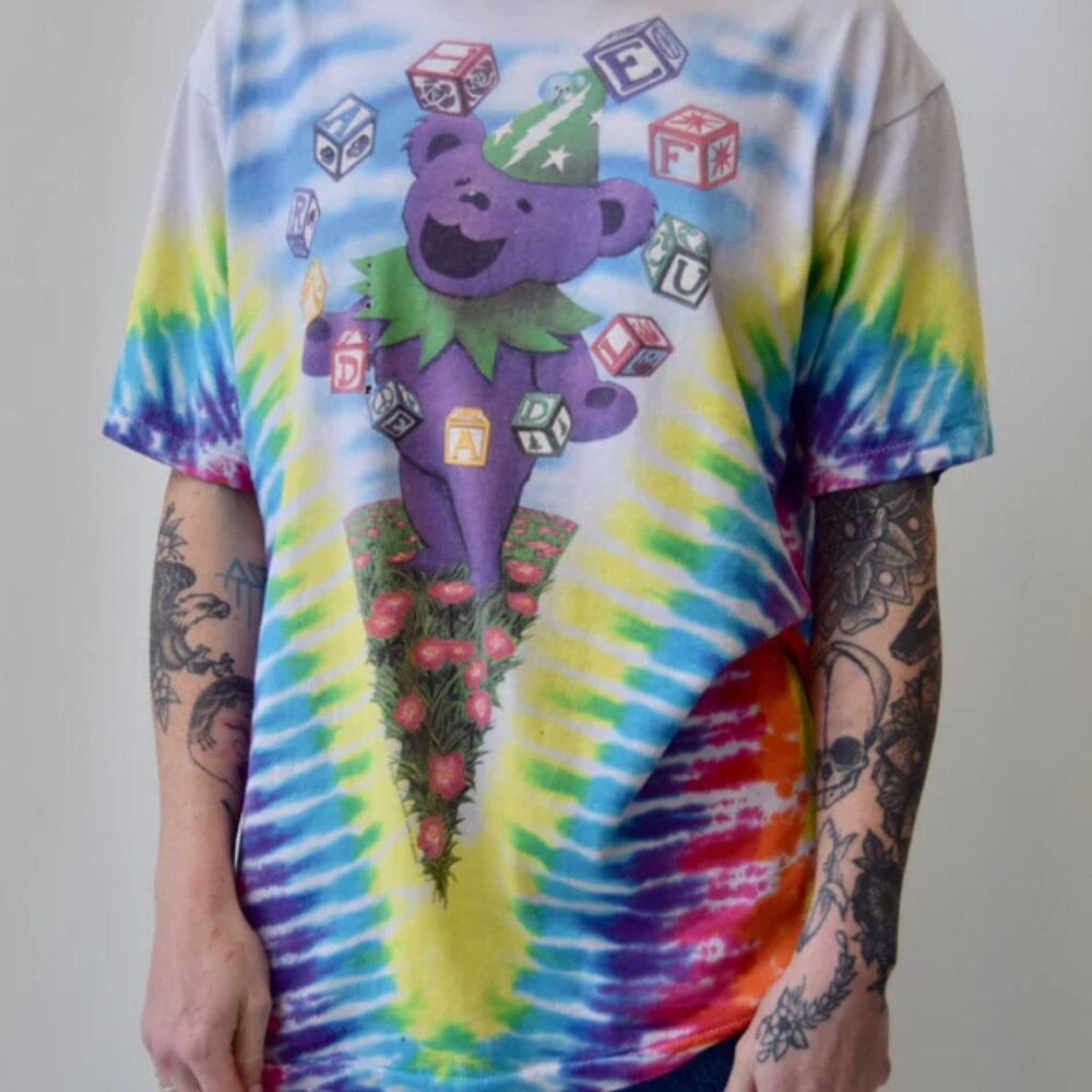 Vintage 1991 Grateful Dead Spring Tour Tie Dye